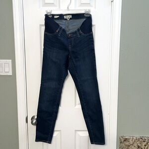 Madewell Maternity Side-Panel Skinny Blue Jeans